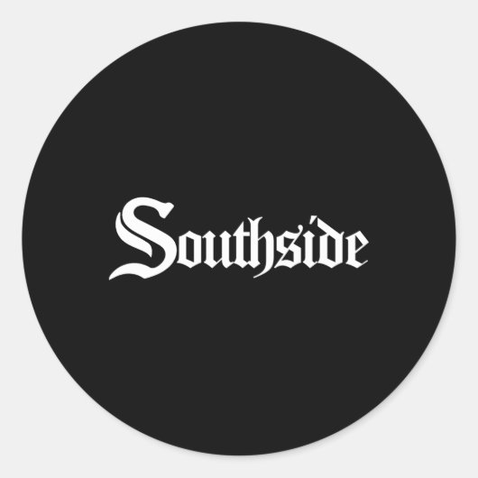 Southside Chi City Chicago Ronde Sticker (Voorkant)