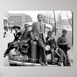 Southside Chicago Boys, 1941. Oude foto Poster