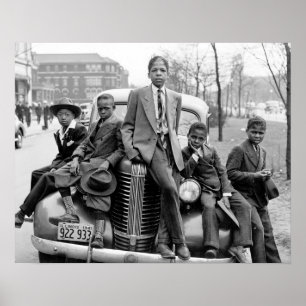 Southside Chicago Boys, 1941. Oude foto Poster