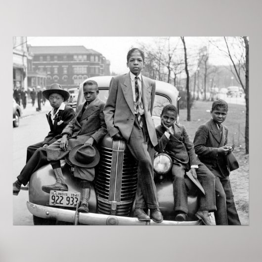 Southside Chicago Boys, 1941. Oude foto Poster (Voorkant)