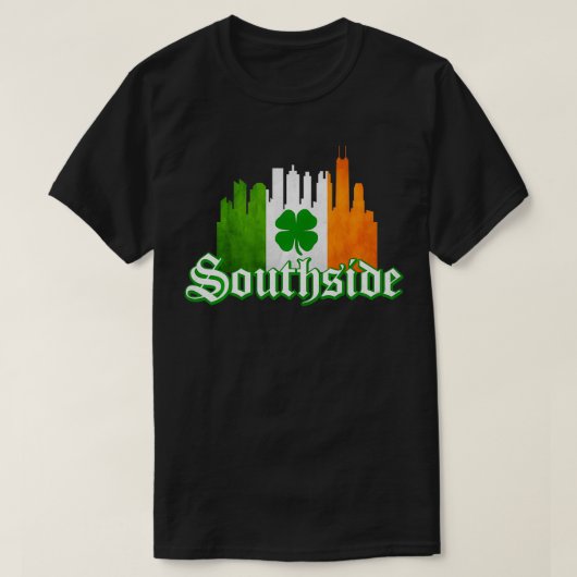 Southside Irish Pride Chicago Sky line Windy City  T-shirt (Design voorkant)