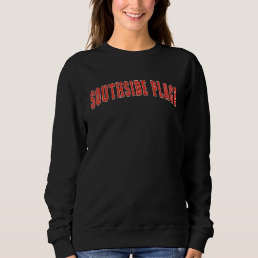 Southside Place Texas TX College Style Red Southsi Trui (Voorkant)