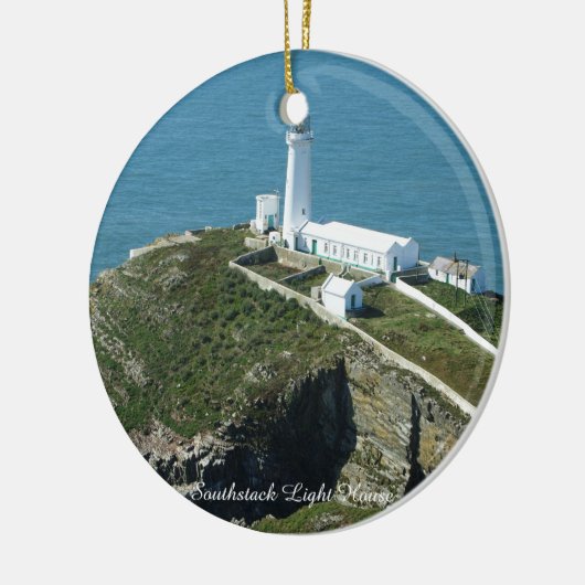 Southstack Light House Wales. Keramisch Ornament (Links)