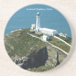 Southstack Lighthouse Wales. Zandsteen Onderzetter