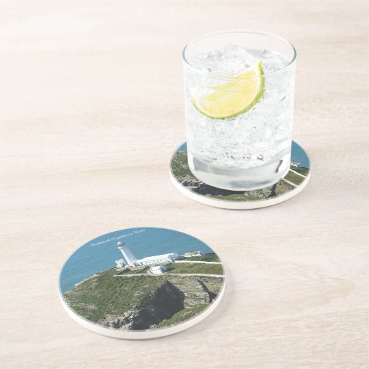 Southstack Lighthouse Wales. Zandsteen Onderzetter (Zijkant)