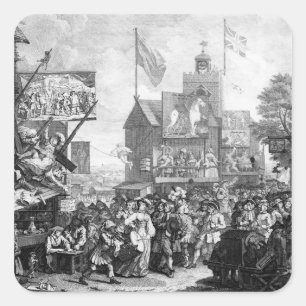 Southwark Fair, 1733 Vierkante Sticker