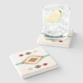 Southwest 2-ontwerp stenen onderzetter (Zijkant)