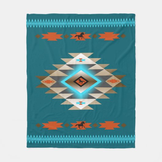 Southwest 3 - van grootte en kleur veranderen fleece deken (Voorkant)