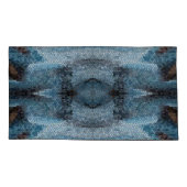 Southwest Abstracte Mosaic Blue King Kussensloop (Achterkant)