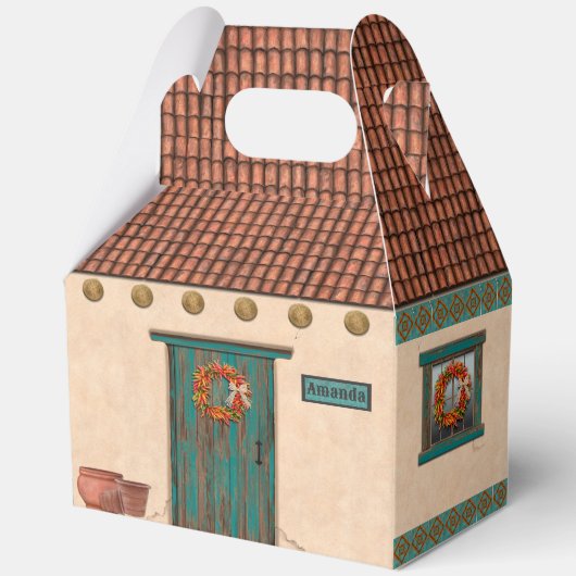Southwest Adobe and Terracotta Tile House Design Bedankdoosjes (Voorkant)