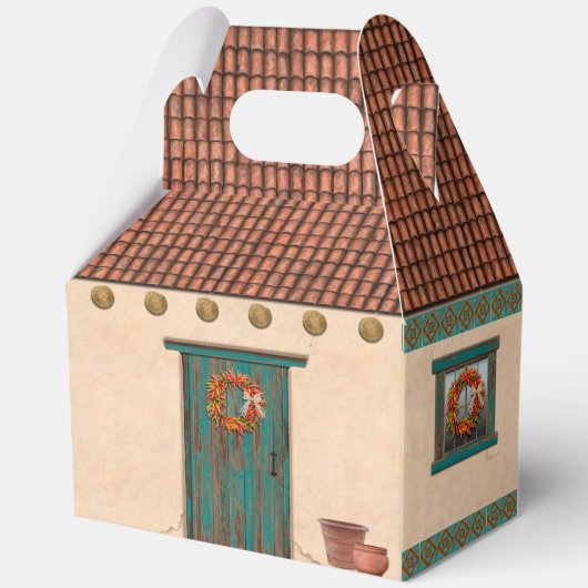 Southwest Adobe and Terracotta Tile House Design Bedankdoosjes (Achterkant)