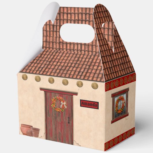 Southwest Adobe and Terracotta Tile House Design Bedankdoosjes (Voorkant)