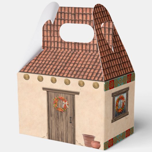 Southwest Adobe and Terracotta Tile House Design Bedankdoosjes (Achterkant)