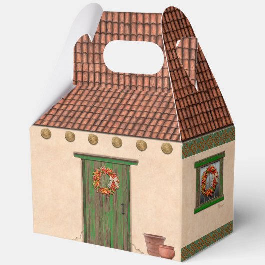 Southwest Adobe and Terracotta Tile House Design Bedankdoosjes (Achterkant)
