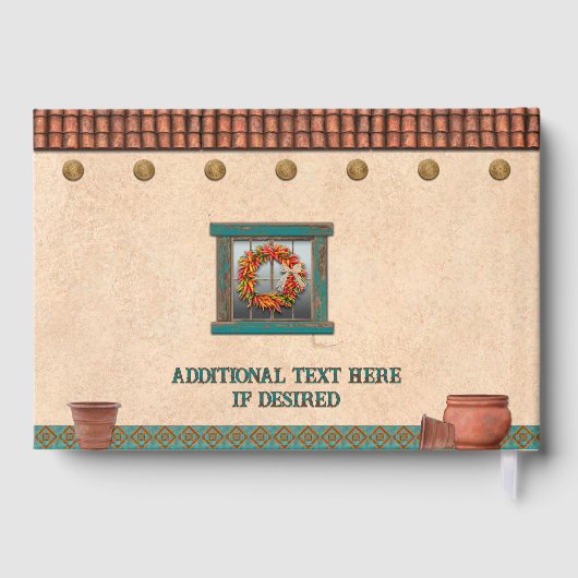 Southwest Adobe Hacienda Personalized Gastenboek (Achterkant)