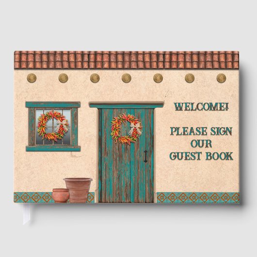 Southwest Adobe Hacienda Personalized  Gastenboek (Voorkant)