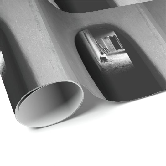 Southwest Adobe Passageway: zwart-wit foto Cadeaupapier (Rol Hoek)