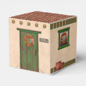 Southwest Adobe Terracotta Tile House Personalized Bedankdoosjes (Achterkant)