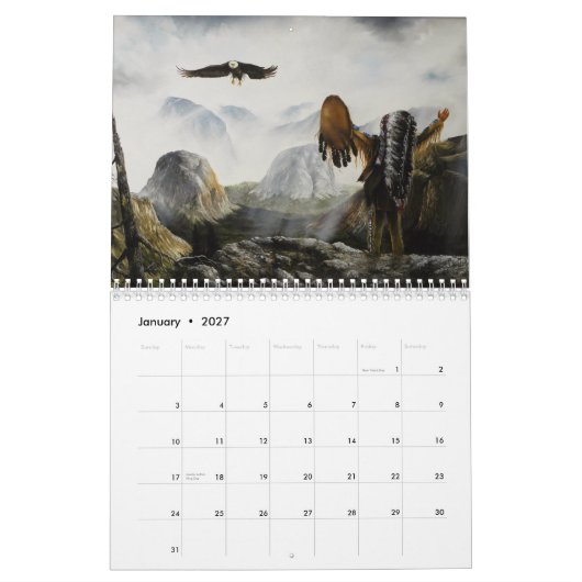 Southwest and Native American Indian Art Calendar Kalender (Jan 2027)