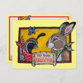 Southwest Arizona Animal Rabbit Quail Souvenir Briefkaart (Voorkant / Achterkant)