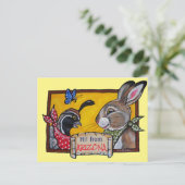 Southwest Arizona Animal Rabbit Quail Souvenir Briefkaart (Staand voorkant)