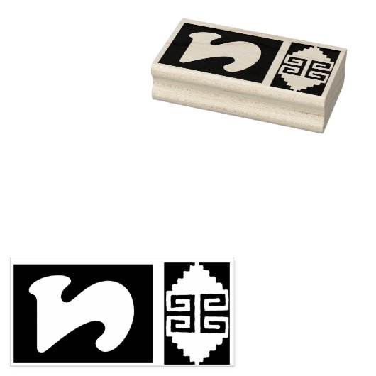 Southwest Aztec Design Number 2 Stamp Tool Rubberstempel (Gestempeld)