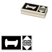 Southwest Aztec Design Stamp Tool - nummer 1 Rubberstempel (Gestempeld)