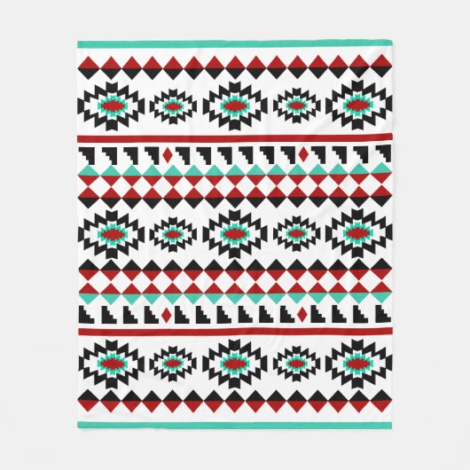 Southwest Aztec - Inative American Tribal Design Fleece Deken (Voorkant)