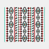 Southwest Aztec - Inative American Tribal Design Fleece Deken (Voorkant (Horizontaal))