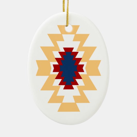 Southwest Aztec - Inative American Tribal Design Keramisch Ornament (Achterkant)