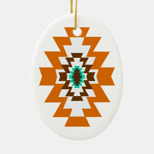 Southwest Aztec - Inative American Tribal Design Keramisch Ornament (Achterkant)