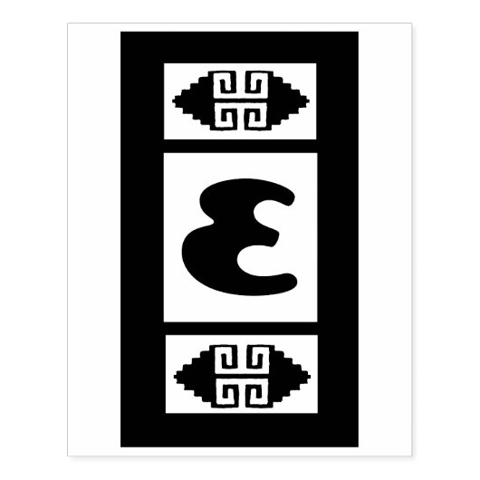 Southwest Aztec Number 3 Large Design Stamp Tool - Rubberstempel (Afrduk)