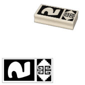 Southwest Aztec Number 5 Design Stamp Rubberstempel (Gestempeld)