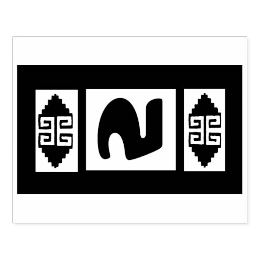Southwest Aztec Number 5 Large Design Stamp Tool Rubberstempel (Afrduk)