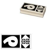 Southwest Aztec Number 9 Design Stamp Tool Rubberstempel (Gestempeld)