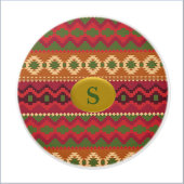 Southwest Aztec Style Pink Green en Brown Keramische Knop