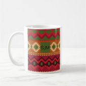 Southwest Aztec Style Pink Green en Brown Koffiemok (Links)