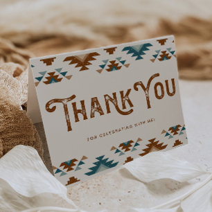 Southwest Baby shower Hartelijk dank Cowboy Baby Bedankkaart