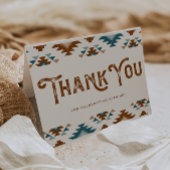 Southwest Baby shower Hartelijk dank | Cowboy Baby Bedankkaart