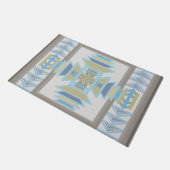Southwest Blues Indian Blanket Art Design Deurmat (Schuin)