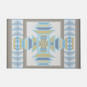 Southwest Blues Indian Blanket Art Design Deurmat (Voorkant)