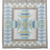Southwest Blues Indian Blanket Art Design Douchegordijn (Voorkant)