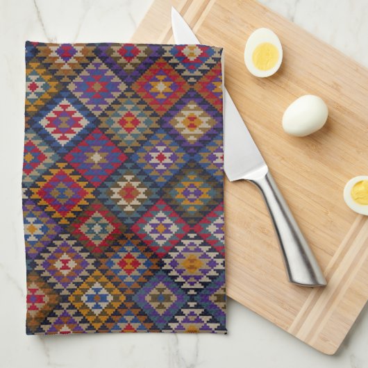 Southwest Blues Theedoek (Quarter Fold)