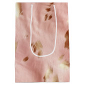 Southwest Blush Pink Gold Cowgirl Koeienhuid Medium Cadeauzakje (Achterkant)
