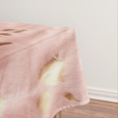 Southwest Blush Pink Gold Cowgirl Koeienhuid Tafelkleed (Voorbeeld)
