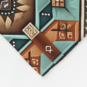 Southwest Boho Pattern Fleece Deken (Hoek)