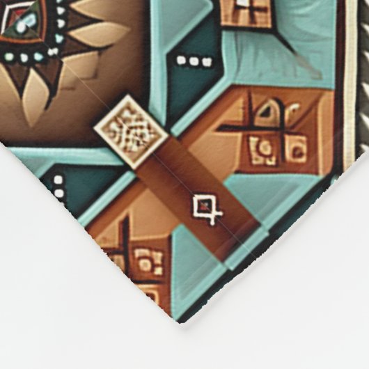 Southwest Boho Pattern Fleece Deken (Hoek)