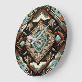 Southwest Boho Pattern Grote Klok (Hoek)