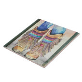  Southwest Boots Cowgirl Wall Tegel Trivet Tegeltje (Zijkant)