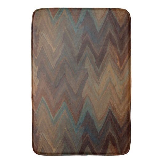 Southwest Brown Chevron Badmat (Voorkant Verticaal)